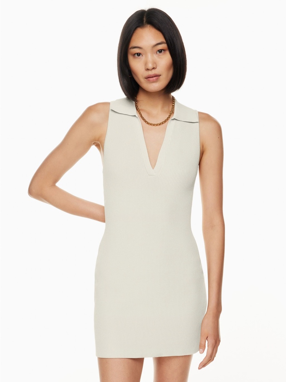 Aritzia Sculpt Knit Polo Dress Size XS